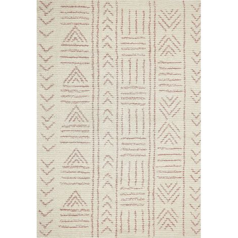 Teppich EDIRNE Beige 140 x 200 cm Baumwolle