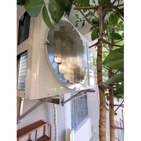 Couvercle de climatiseur Couvercle de Grille à Persiennes de Sortie d'air, Grilles de déflecteur d'air pour Unité Extérieure de Climatiseur, Empêchant Le Soufflage Direct (diameter 48cm)