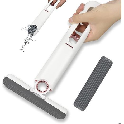 Mini Vadrouille de Nettoyage - Mini Vadrouille Portable - Mini Vadrouille Mains Libres - Vadrouille Auto,avec Fonction D'essorage, (1/5)