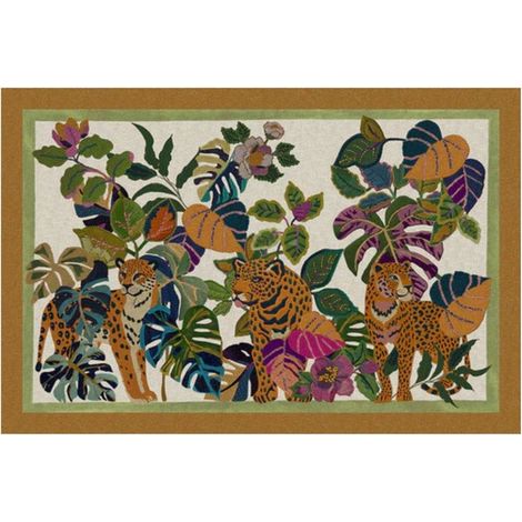 Tappetino Leoleaf 52x80 cm Tessitura Toscana Telerie