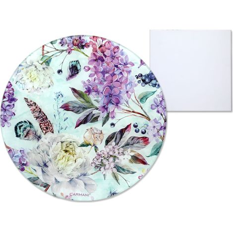 Carmani, planche en verre 30 cm - Fleurs (1/4)
