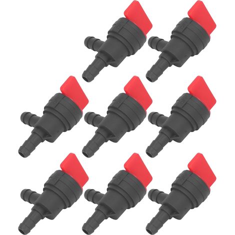Lot de 8 vannes d'arrêt de carburant 1/4 po, vanne d'arrêt à 90 degrés, vanne à essence droite pour Stens, Oregon, MTD et Cub Cadet (1/5)