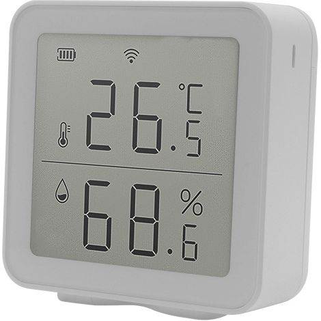 Capteur de température et d'humidité Wi-Fi intelligent Doodle, détecteur sans fil, thermomètre électronique à induction intelligente pour联动 (1/3)