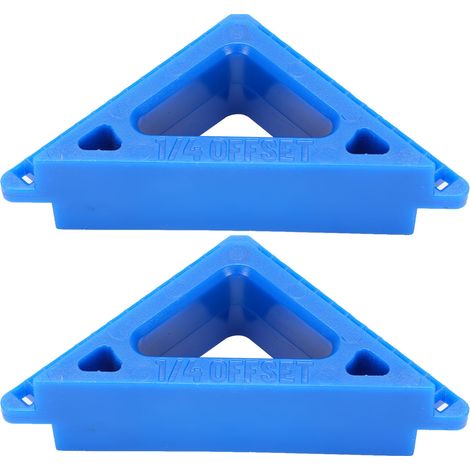 Outil de dégagement des moulures de portes et fenêtres (lot de 2) en plastique pour le travail du bois, décalage de 1/4 et 3/16, intervalle de 1/8 pouce, bleu (1/5)
