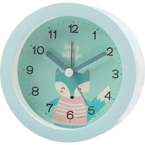 GROOFOO Réveil pour enfants sans tic-tac, réveil silencieux pour enfants mignons, réveil de nuit extrême pour enfants Réveil avec veilleuse Voyage Al bleu (1/5)