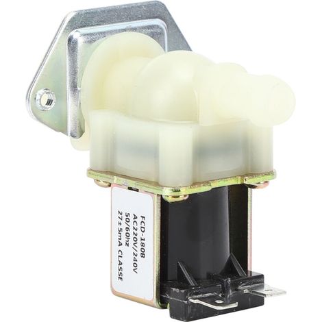 Vanne électrovanne 1/2 pouce, entrée 1 voie en plastique, pour usage domestique 220V, pression 0.02-0.8 MPa (1/5)