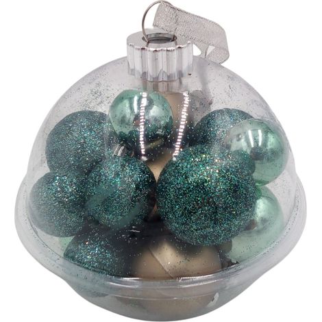 Weihnachtsbaumkugeln 21er-Set Christbaumschmuck Weihnachtsdeko Baumschmuck - grün