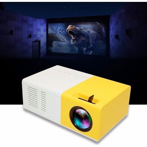 Mini Projecteur HD Portable LED - Jaune - Durée de vie de la lampe 30000 h - Luminosité 2500 lumens (1/4)