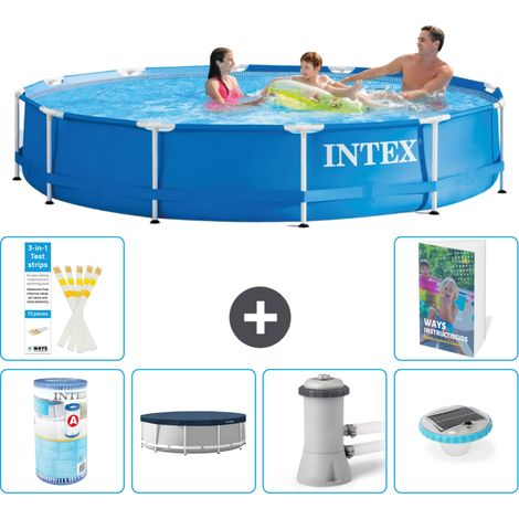 Frame Pool Rund - 366x76 cm - 7-teilig S100