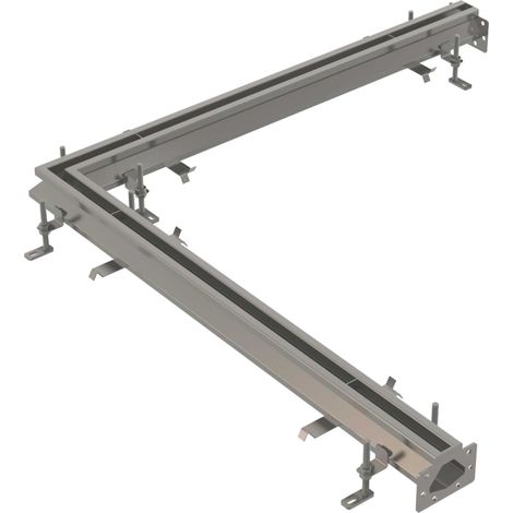Desagüe industrial ranurado de esquina de 1 m, acero inoxidable AISI 304 (1/2)