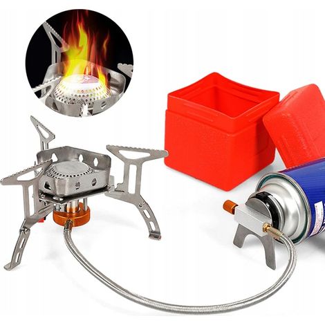Gaskocher mit Piezobrenner, faltbar, leistungsstark 3500 W, mit Gaskartusche betrieben