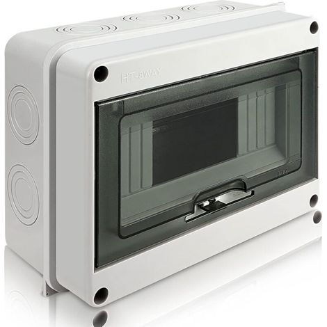 Coffret électrique étanche IP65 pour extérieur – 1 rangée pour 8 modules – Résine ABS et PC – Résistance chocs IK08 (1/5)
