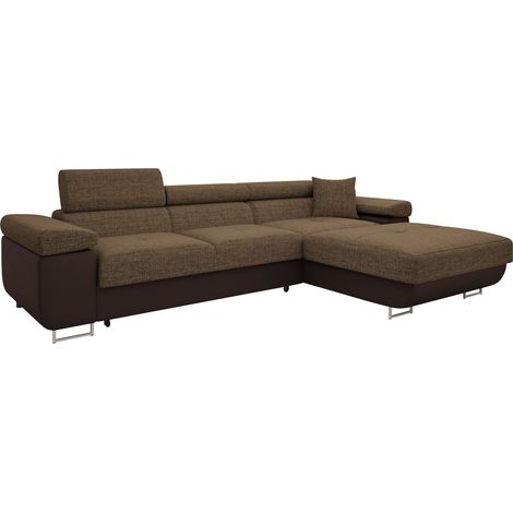Sofá rinconero Comfivo Vinetum II, Soft 066 + Lux 03, Función de descanso, Almacenaje, 280x170x70cm, 0 (1/5)