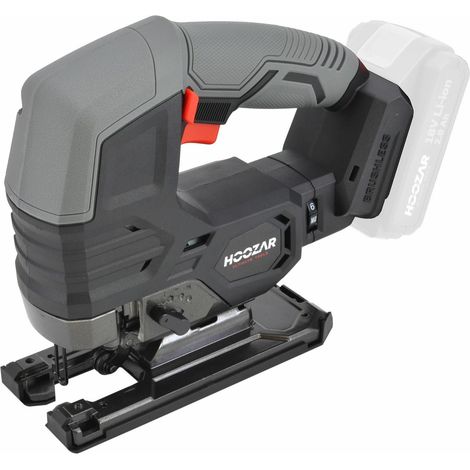 Sierra de calar sin escobillas Hoozar, modelo JS10BL-0, 18V, ideal para cortes precisos en madera y metal, potente, ligera y eficiente para trabajos de bricolaje y profesionales. (1/2)