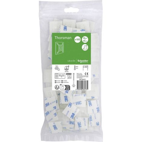 Base auto-adhésive pour serre-câbles de 4,8mm de largeur max. VPE : 100 pièces claires incolore Schneider Electric Cont (1/3)