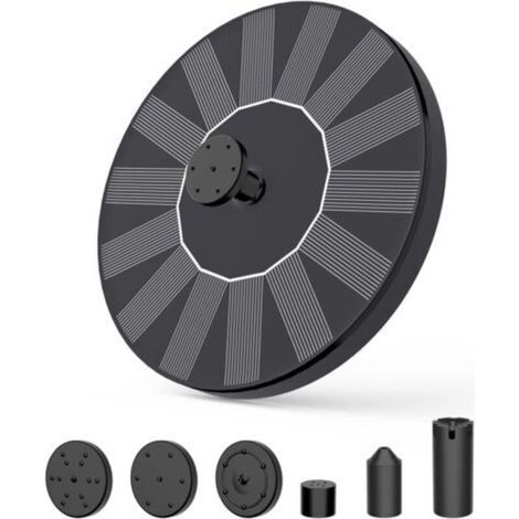 Fontaine solaire – Pompe à eau flottante pour bassin, panneau solaire 1W – Idéale pour jardin, cour, bassin, abreuvoir à oiseaux et aquarium. (1/5)