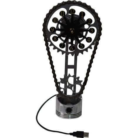 Horloge à engrenages - Horloge rotative créative personnalisée - Noir (1/5)