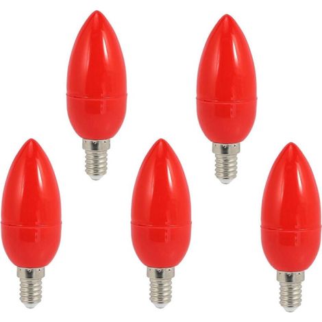 Set of 5 lucky red LED bulbs, energy-saving bulbs, E14 base - AquaForge (1/5)
