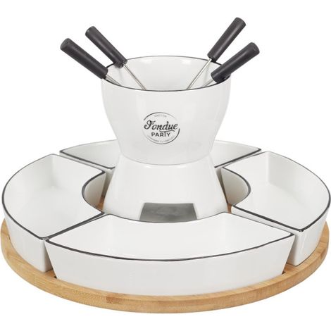 Coffret pour Fondue "La Bougie" 30cm Blanc (1/5)