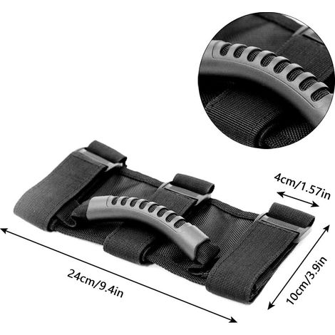 Lot de 2 poignées de guidon compatibles avec les Jeep Wrangler CJ, YJ, TJ et JK. Accessoires pour Jeep Wrangler. (1/4)