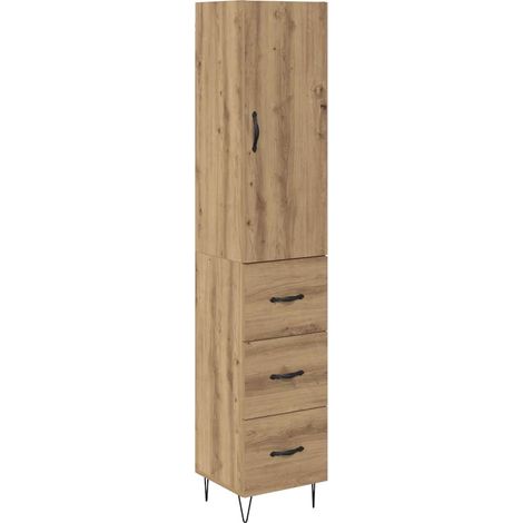 Maison Exclusive - Alacena Roble artesanal 34,5 x 34 x 90 cm Made