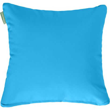 Gardenista - Cuscini quadrati da giardino, 60x60 cm Cuscini per schienale per sedie in rattan con imbottitura, Cuscini quadrati resistenti all'acqua, Cuscini sparsi per giardino - Turchese (1/5)