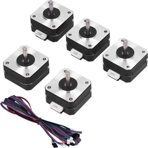 Stück hochpräzise, geräuscharme Schrittmotoren für 3D-Drucker (1 schwarzer + 1 weißer)