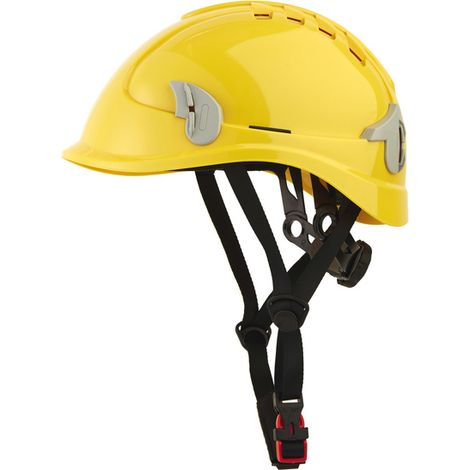 Casque monteur ventilé + jugulaire jaune SINGER - ALPINJ (1/2)