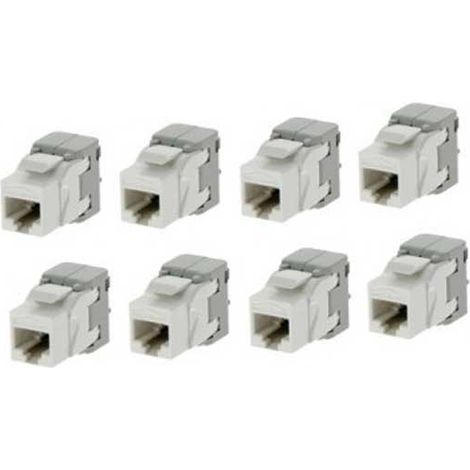 BATILEC Blister de 8 connecteurs RJ45 catégorie 5e non blindés, qualité Grade 1, parfait pour vos installations réseau fiables et performantes. (1/5)