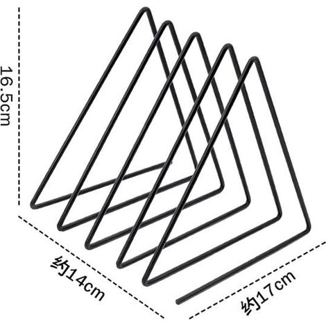 Boîtes de rangement en fer, support d'enregistrement triangulaire pour livres, magazines, dossiers de bureau multifonctionnels, pour la maison et le bureau (1/2)