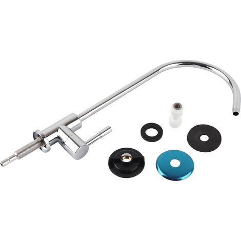 1/4'' Robinet d'évier en alliage de zinc chromé pour osmose inverse filtre à eau potable RO (1/5)