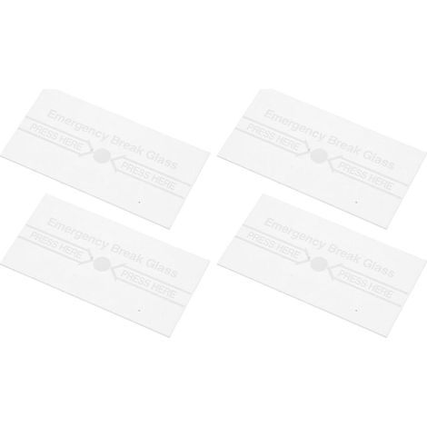 Vitre Cassable en Verre Transparent pour Couvercle d'Interrupteur d'Alarme Incendie Manuel, 4pcs, Protection Thermorésistante avec Installation Simple pour Station d'Alarme (1/5)