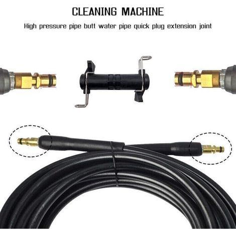 Adaptateur de Joint Connecteur d'extension Tuyau Nettoyage d'eau Nettoyeur Haute Pression Compatible avec Karcher K2 K3 K4 K5 K6 K7 (1/3)