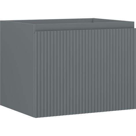 Mexen Rivel Badezimmerunterschrank 60 cm, 1 Schublade, geriffelt, Graphit matt - 91A20-06047-1-BF66 (1/5)