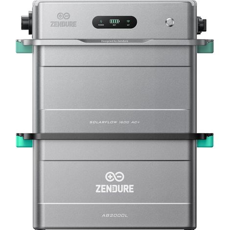 Zendure SolarFlow 1600 AC+ - Stockage AC Plug & Play, compatible avec panneaux solaires, HEMS ZENKI™ 1600W, 1,92 kWh extensible à 11,52 kWh, IP65. avec AB2000L