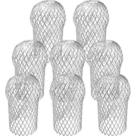 Lot de 8 protections de gouttière - Filtre-crépine extensible en aluminium de 8.8x14.5cm, protecteurs de descente de gouttière pour éviter les blocages, les feuilles et les débris (1/5)