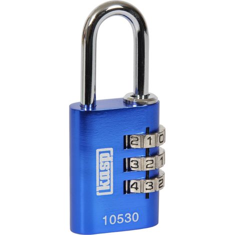 Kasp K10530BLUD Lucchetti a combinazione, alluminio, 30 mm, blu