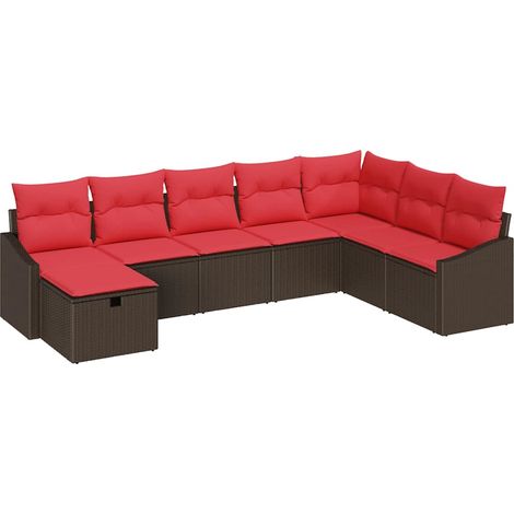 Garden Sofa Set 8 pcs Poly Rattan vidaXL (1/5)