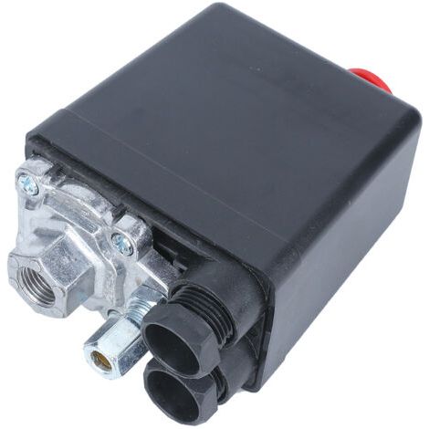 Vanne de commande pressostat compresseur d'air G1/4' – Pression 0,5-1,2MPa – Tension 220V – Durée de vie 1 milliard de cycles - 5175psi