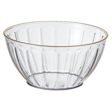 Saladier nordique à bordure dorée, en PET transparent, corbeille à fruits, assiette à fruits secs, plateau à apéritif pour table basse, 26 x 12,5 cm (1/5)