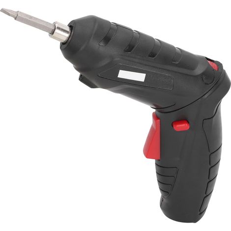Visseuse électrique sans fil rechargeable 4.2V avec 2 embouts, set outil perçage réparation, noir, matériau ABS (1/5)