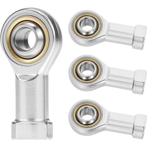 4 Pièces Embouts de Tiges Auto-Lubrifiantes M10 x 1.5, Femelles Filetage M10 - Roulement Sphérique en Acier au Carbone pour Applications Hydrauliques et Machines Industrielles (1/5)