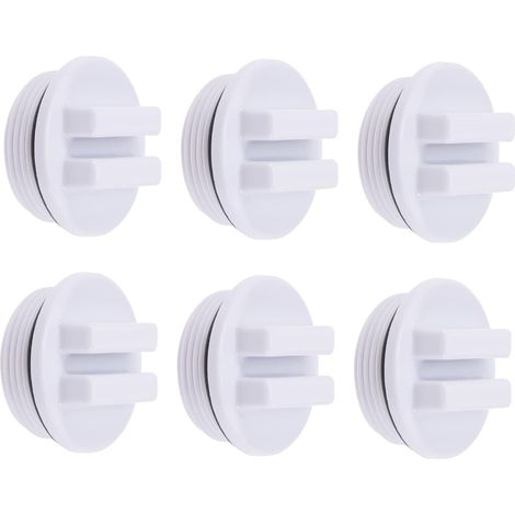 Lot De 6 Bondes De Retour Filetées pour Piscine Hors Sol Installation Facile Étanche (1/5)