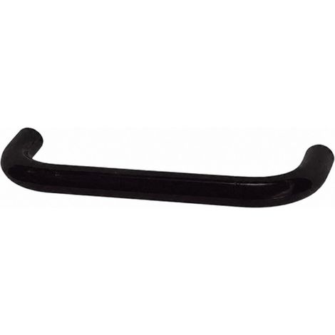Poignée fil pvc noir, L.105mm, l.10mm, P.28mm, entraxe 96mm, 1 pièce avec visserie.