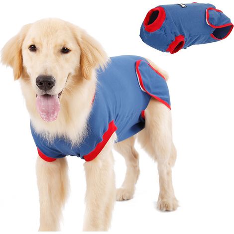 Combinaison de récupération post-opératoire pour chiens et chats, T-shirt de convalescence mâles et femelles, pansements abdominaux, alternative à la collerette, combinaison anti-léchage confortable,  (1/5)