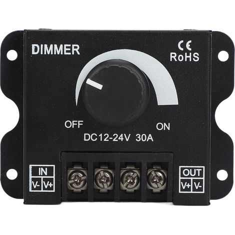 1-channel 12-24V DC LED dimmer with PWM technology and aluminum housing for optimal heat dissipation (1/5)
