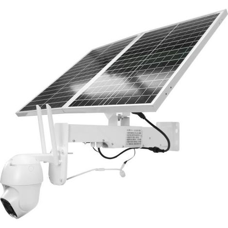 Caméra de surveillance vidéo PTZ en direct PNI IP60 avec panneau solaire, 2MP, GSM 4G, emplacement SIM, pour extérieur et intérieur