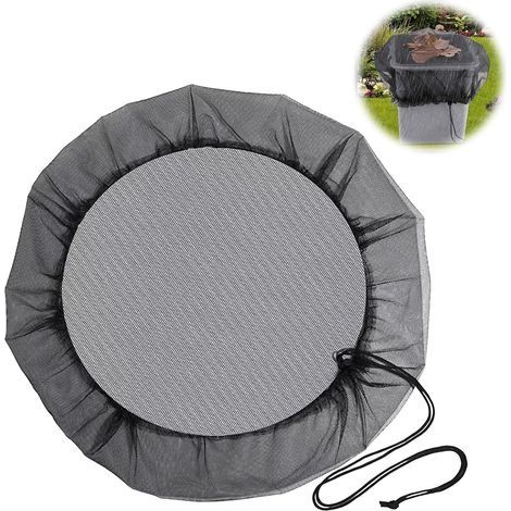 2PCS Filet pour Citerne de Pluie, Filet de Protection pour Tonneau de Pluie, Filet de Protection Anti-Moustique, Protège Votre Eau des Feuilles, des Moustiques et des Insectes, Diamètre 80cm (1/5)