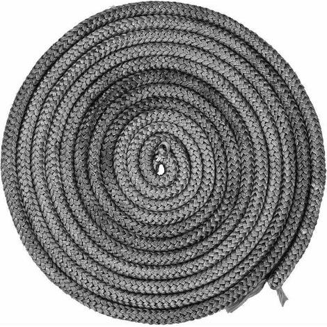 Joint de poêle 4M Ø 10 mm, joint de porte de four en fibre de verre, joint de cheminée pour insert de poêle, résistant à la chaleur jusqu'à 550 °C (1/4)