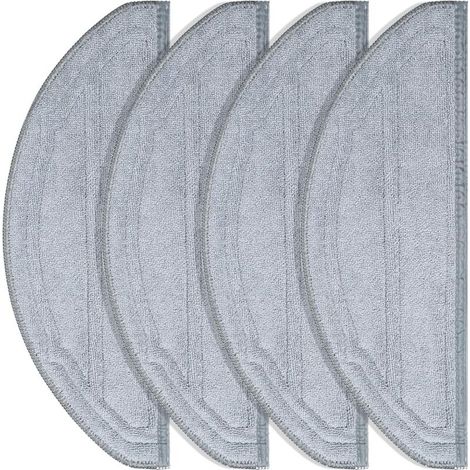 Accessoires Chiffon de Nettoyage pour Roborock Q10 S5/Q10 S5+/Q10 X5/Q10 X5+/Q10 VF/Q10 VF+/Q10V/Q10V+ de Rechange pour aspirateur Robot,serpillières en Microfibre Douce -4 pièces (1/4)